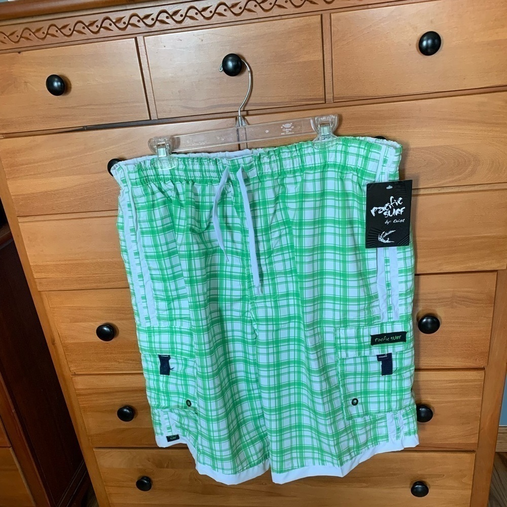 PACIFIC SURF by Exist board shorts NEW tag XXL lined thigh pockets #springbreak